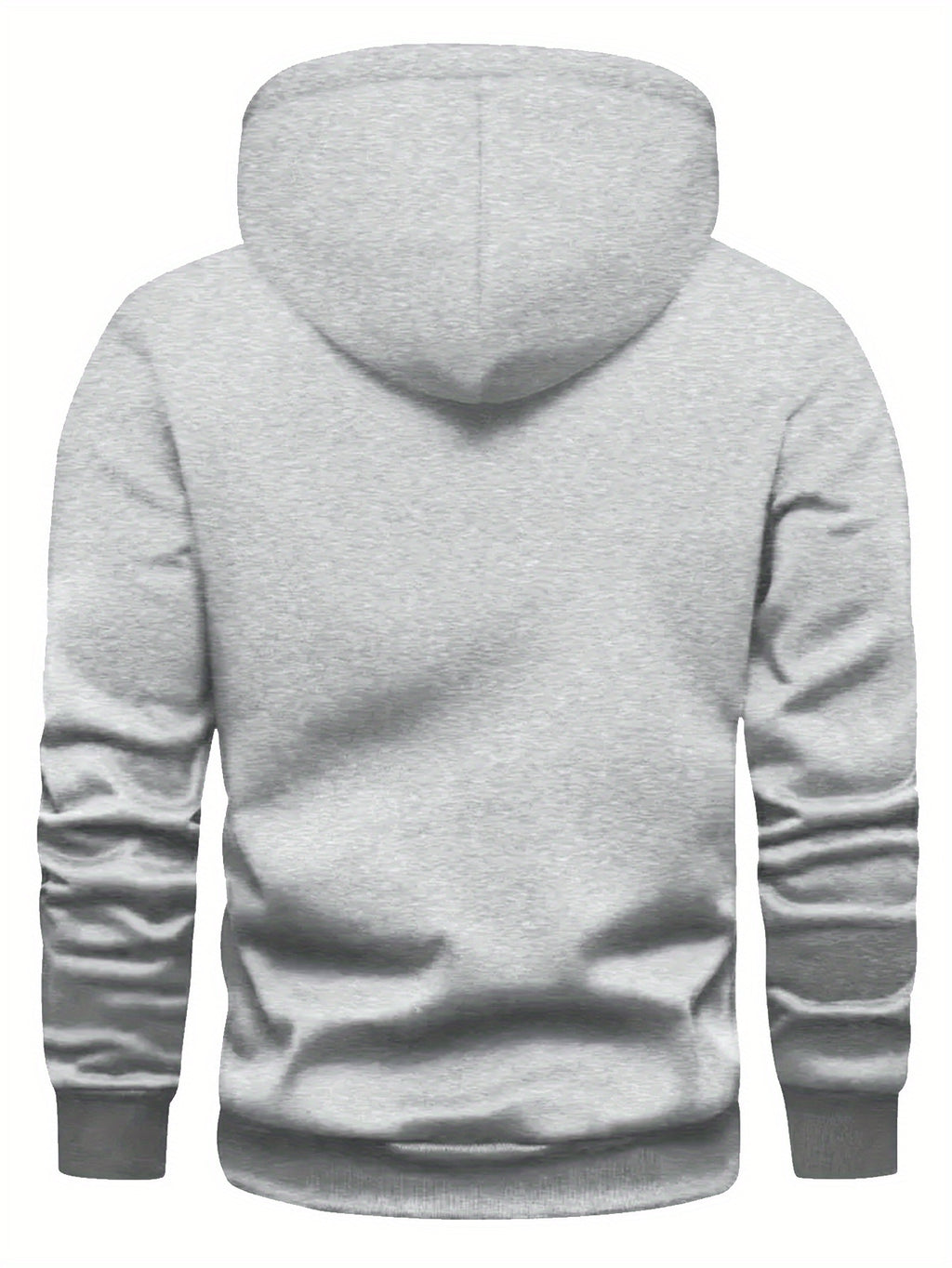 New Arrival: Men'S Hooded Sweatshirt with Geometric Print And Wrinkle-Resistant Fabric - Perfect for Casual Outings And Active Days! - Grey