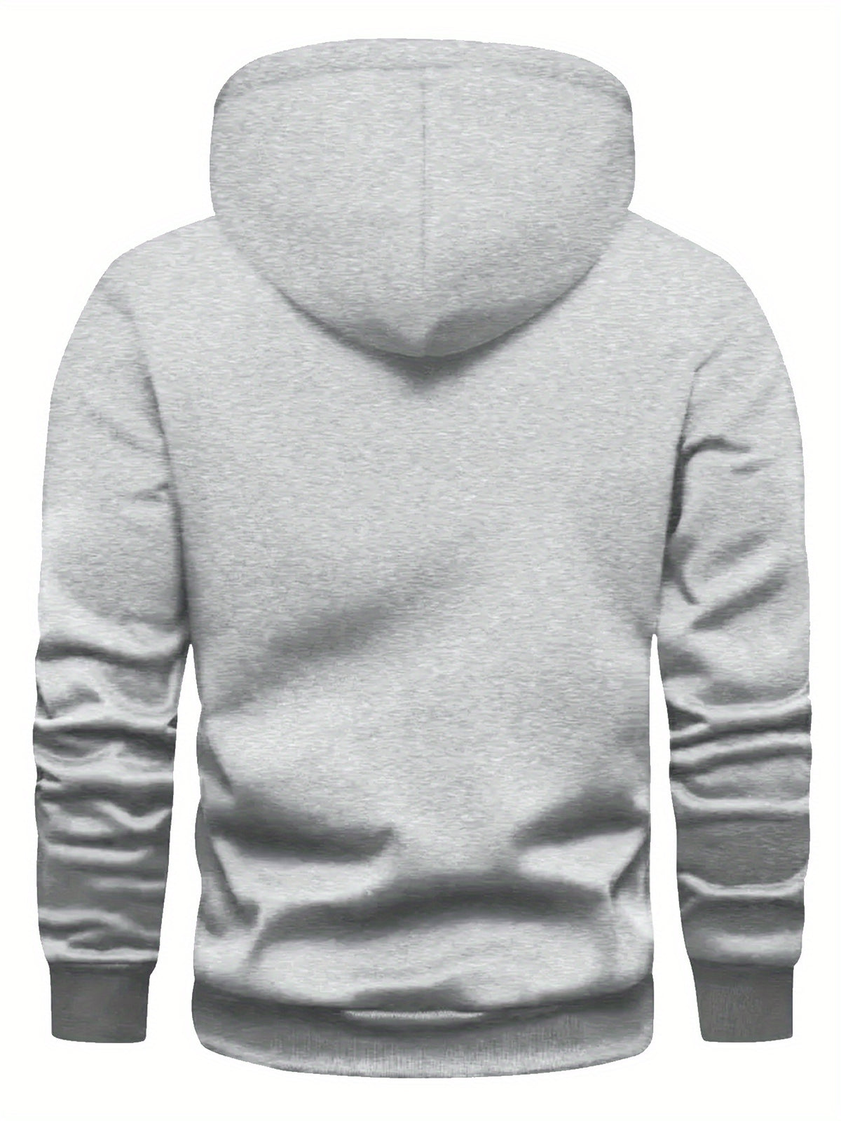 New Arrival: Men'S Hooded Sweatshirt with Geometric Print And Wrinkle-Resistant Fabric - Perfect for Casual Outings And Active Days! - Grey