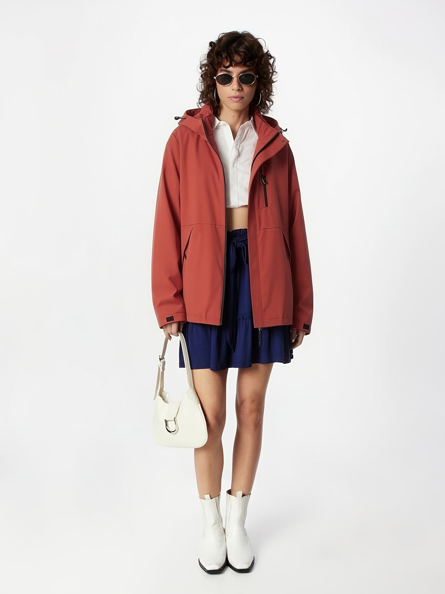 2026 Spring New Casual Hooded Jacket for Women - Red