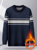 Minimalist Urban Fleece Round Neck Sweater Warm Daily Commute, Knit - Shangqing