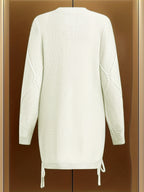 Vika Xiang Style Trendy Cable Sweater for Creating a Focus Look in Autumn and Winter Fashion - White