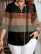 Women's New Summer Fashion Casual Printed Short-Sleeve Top - Black