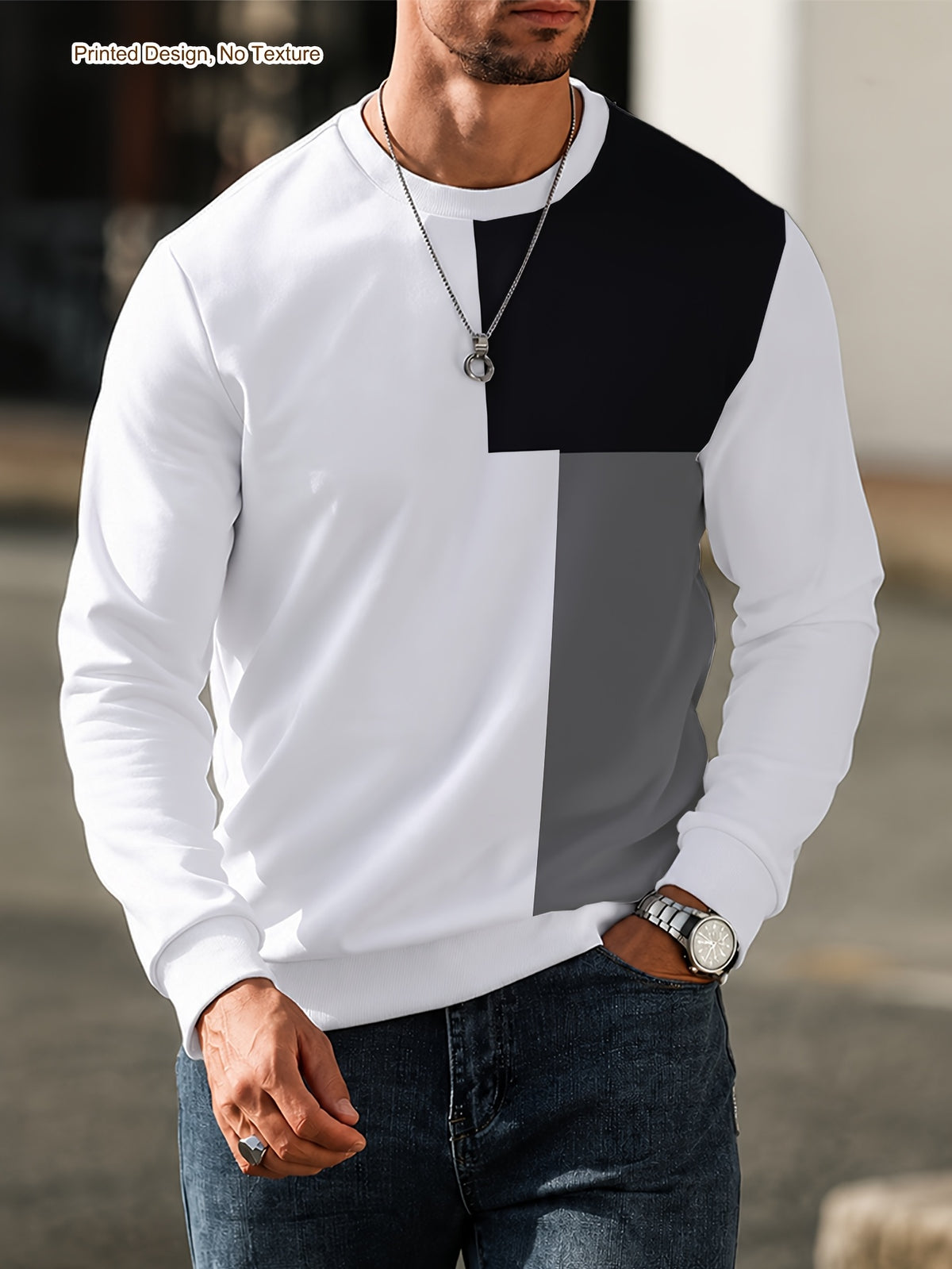 Men's Casual Sweatshirt - Mixed colors