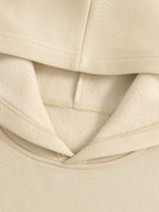 D92 - Loose Fit Hooded Sweatshirt, Fashionable and Versatile "Patience" Letter Graphic Print Hoodie, Spring and Autumn, Women's Apparel L16284 - Apricot