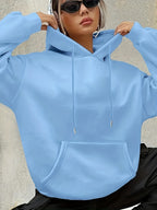 Women'S Fashion Hoodie - Sky Blue