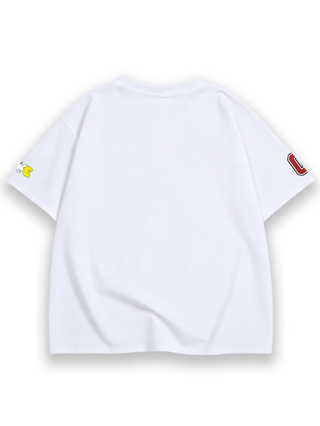 Fashionable New Women's T-shirt Top, Summer Casual Short-sleeve T-shirt, Versatile and, Featuring a Cute "Disney" Minnie Mouse Pink Bow Smiling with Hand on Chin Print. Made of 100%, the Fabric Is Comfortable and Breathable. Suitable for Daily Wear - White