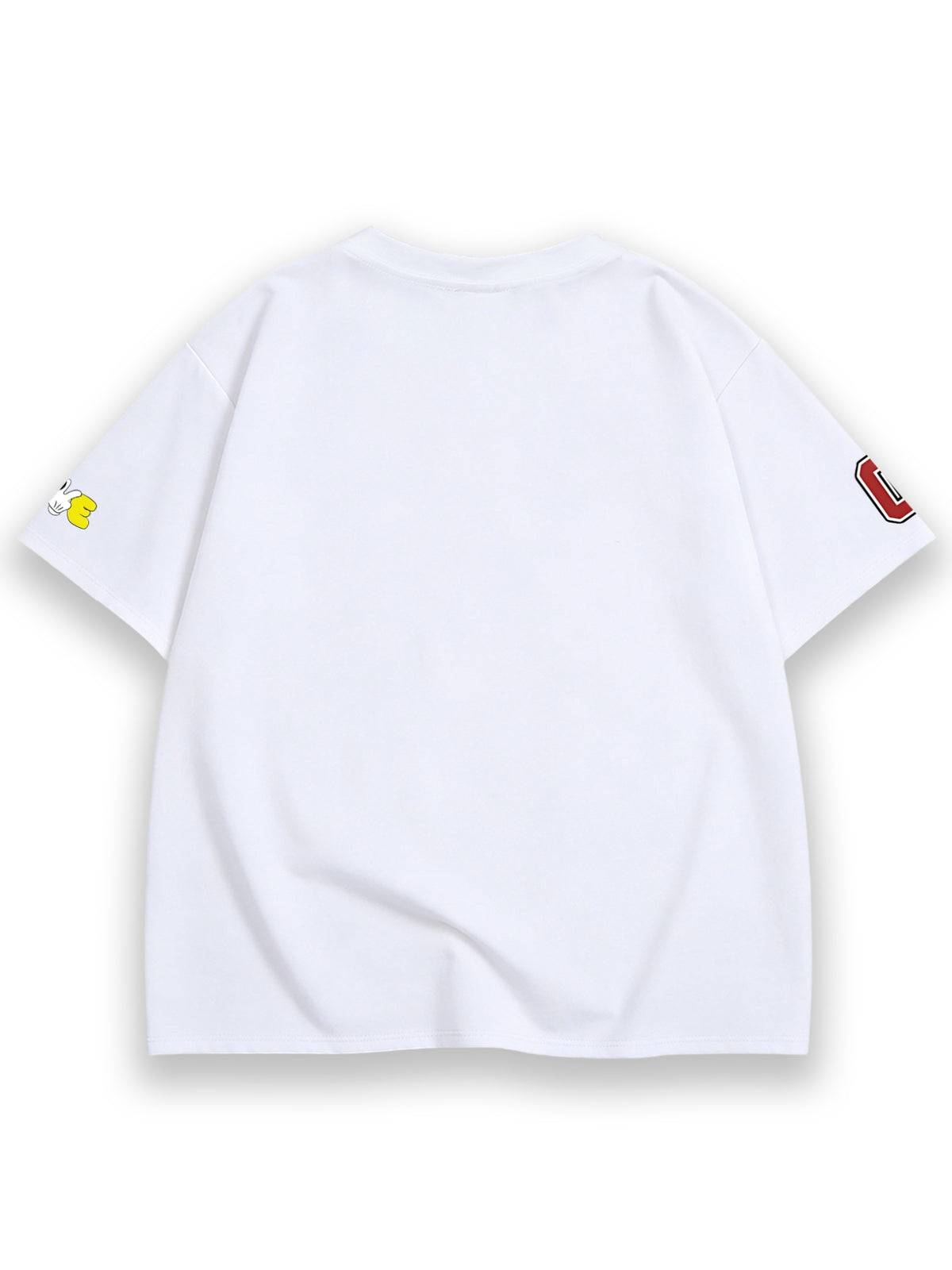 Fashionable New Women's T-shirt Top, Summer Casual Short-sleeve T-shirt, Versatile and, Featuring a Cute "Disney" Minnie Mouse Pink Bow Smiling with Hand on Chin Print. Made of 100%, the Fabric Is Comfortable and Breathable. Suitable for Daily Wear - White
