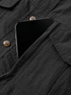 2025 Spring New Outdoor Fishing Long Sleeve Shirt Thin Multi-pocket Men's Workwear Shirt - Charcoal