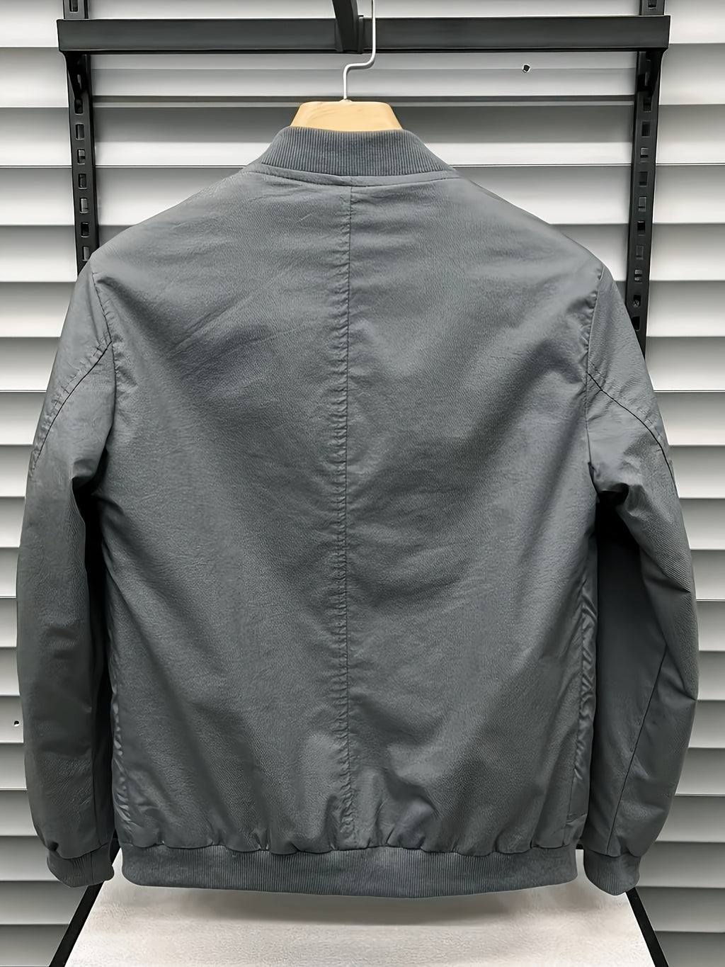 Men's Jacket Outerwear Spring/Autumn Top Workwear Patchwork Casual Trendy Baseball Jacket Short Versatile Style - Grey