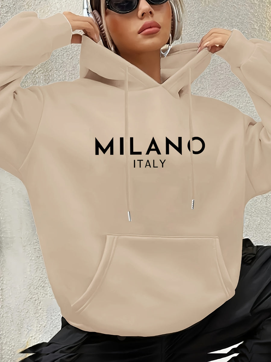 Women'S Fashion Hoodie - Apricot