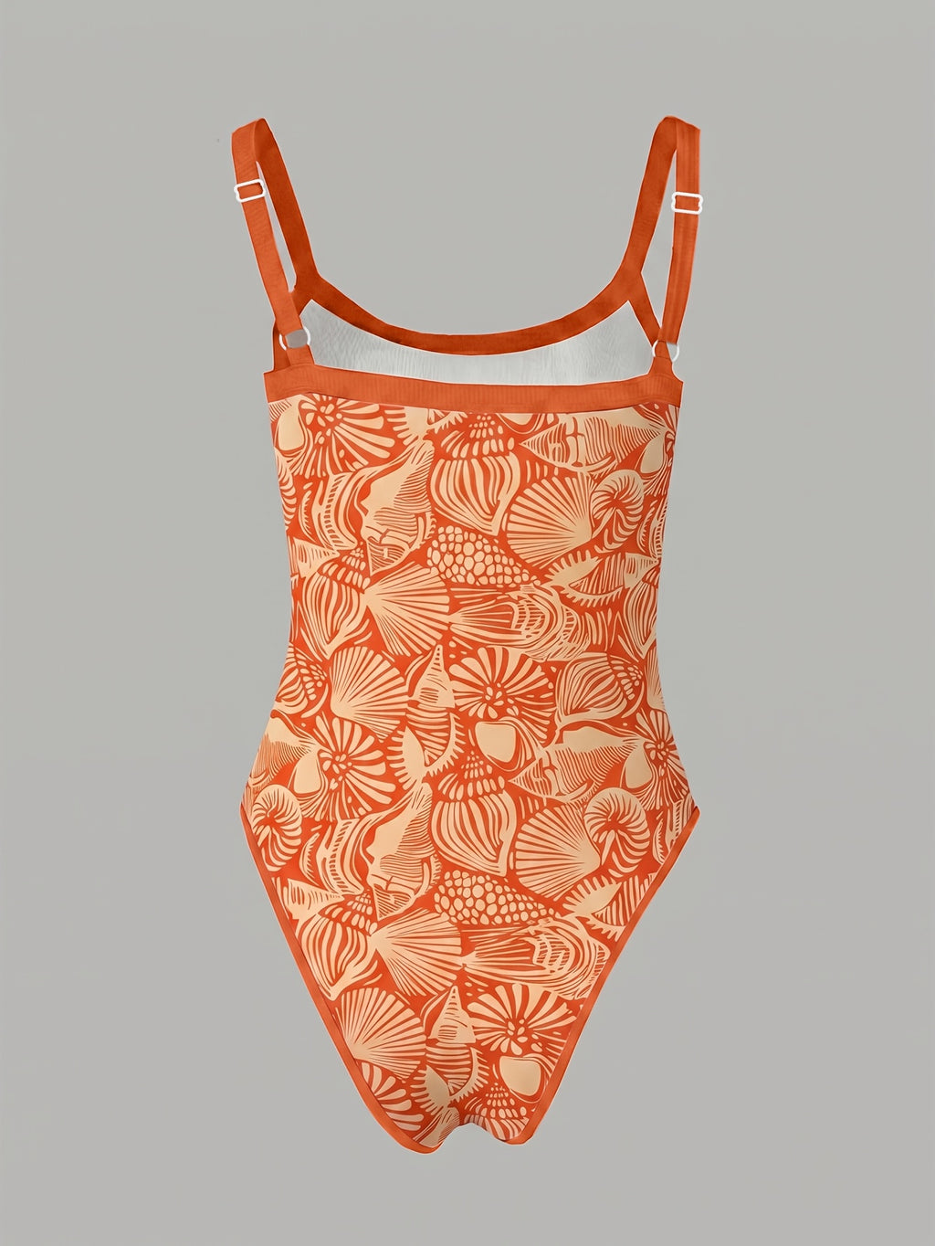 Women'S Printed Cami Sleeveless Bodycon Jumpsuit Dress - ginger-colored