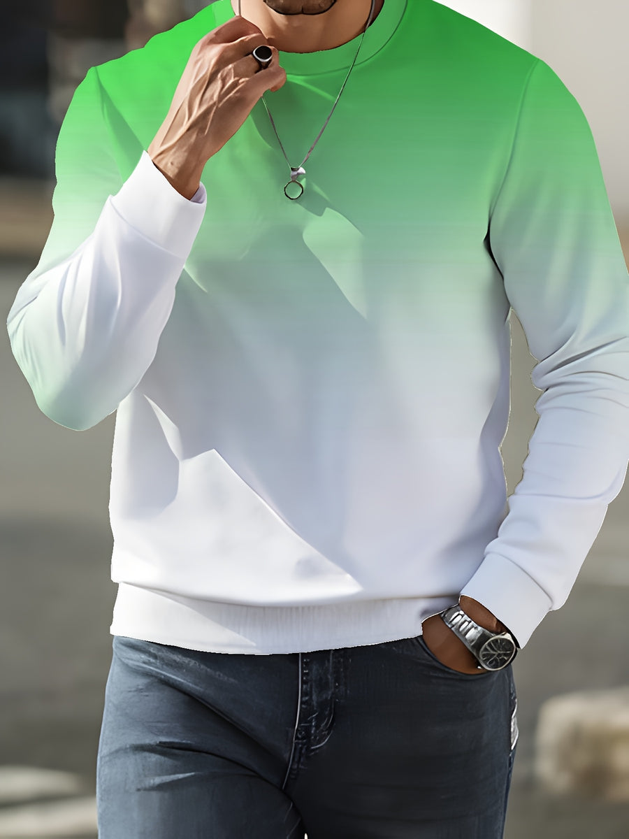 New Autumn/Winter Long-Sleeve Printed Crewneck Sweatshirt for Men - Mixed Color 2