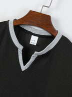 Business Elegant Solid Color V-Neck - Black