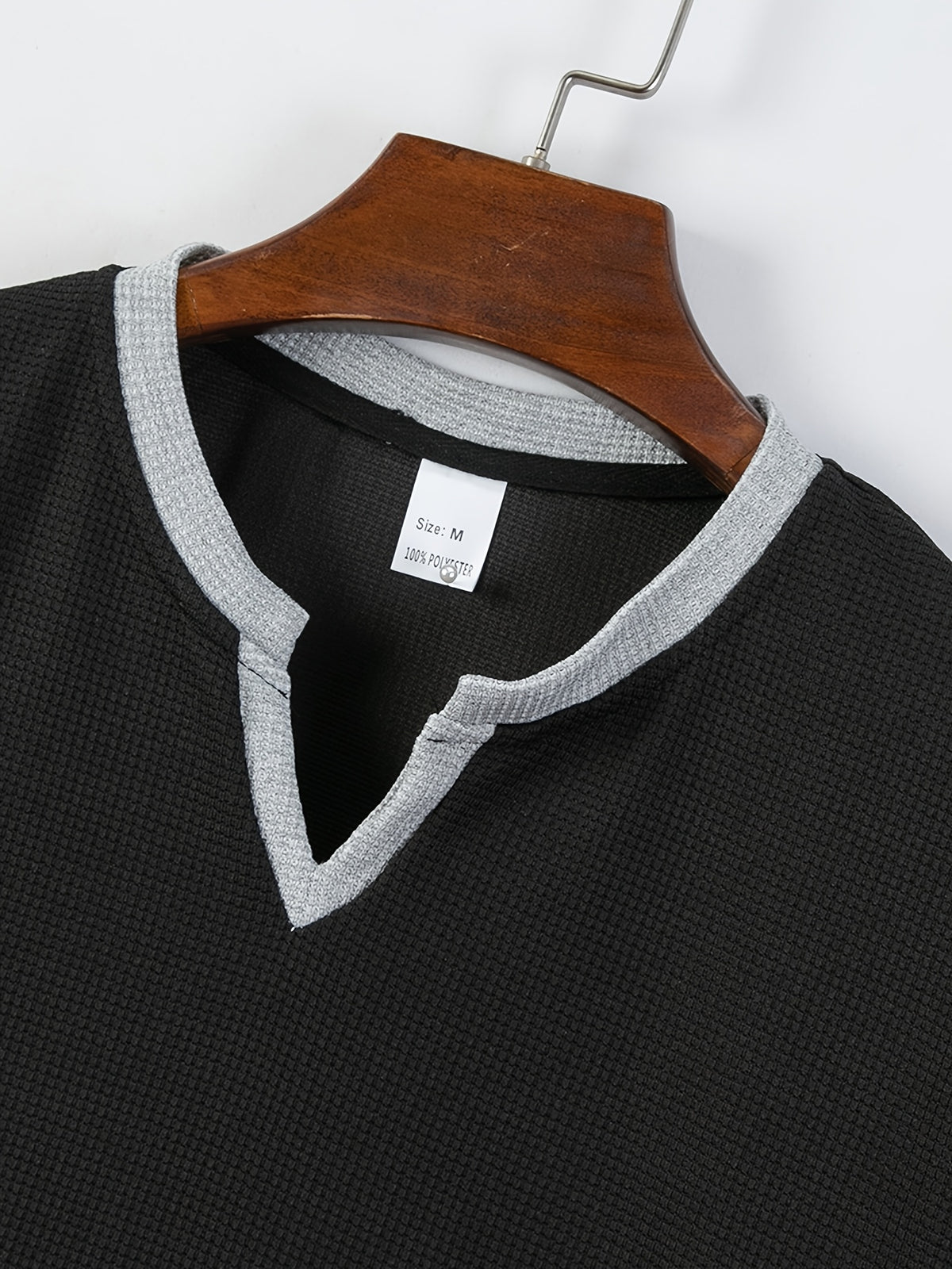 Business Elegant Solid Color V-Neck - Black