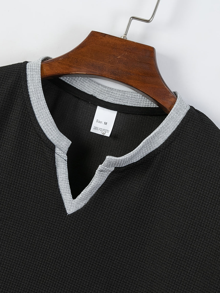 Business Elegant Solid Color V-Neck - Black