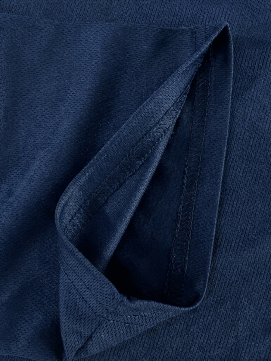 Men's Classic Printed T-Shirt, Crew Neck Short Sleeve, Suitable for Year-Round Daily Wear - Navy Color