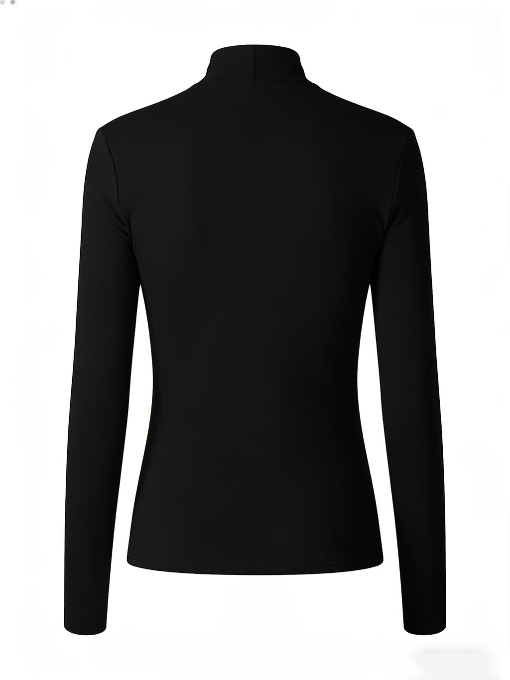 Women's High Neck Slim Fit T-Shirt - Thermal Base Layer Top with Heartbeat Line & Heart Print, Stretch Suitable for Winter Warmth, Machine Washable Layering Shirt, Cold-Resistant High Neck Blouse Style for Daily Wear (No Transparency) - Black
