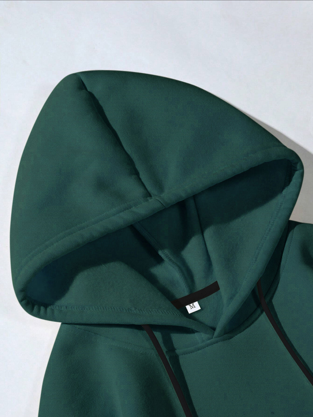 Men's Hooded Sweatshirt with Playing Card Print, Street Style Loose Fit Long Sleeve Pullover, Casual Sportswear Top - Dark Green