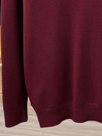 Men's Polo Collar Half-Zip Knit Sweater, Solid Color Minimalist Light Business Knit Pullover, Suitable for Spring, Autumn, and Early Winter, for Commuting and Casual Wear - SINBOS - Burgundy