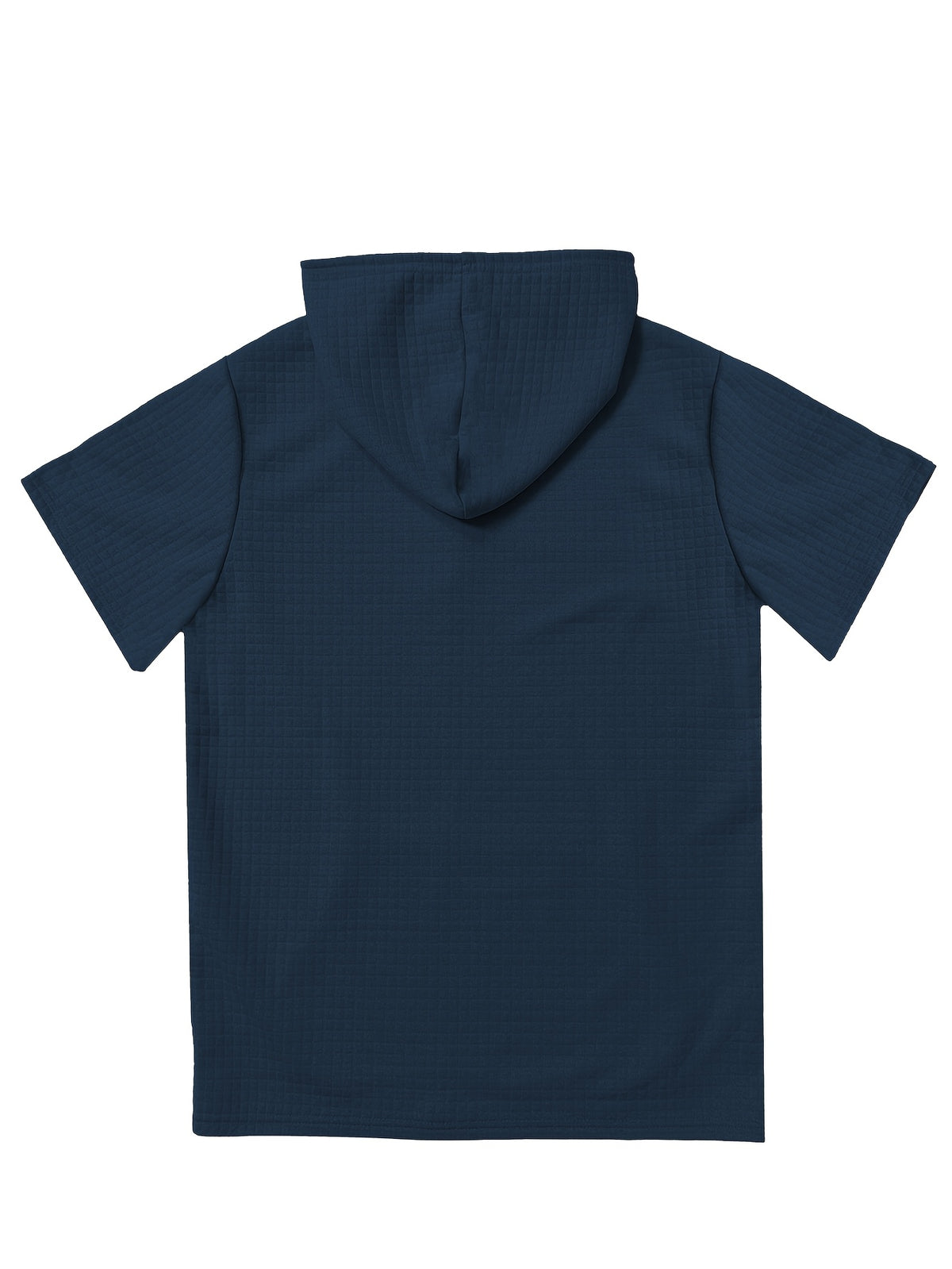 3pcs Men's Waffle Knit Short Sleeve Hoodie with Kangaroo Pocket, Soft and Breathable Fabric, Multiple Color Options, Versatile for Daily Wear, Simple and Stylish Casual Sportswear, Suitable as Matching Family Outfits, Great Choice for Gifts - Teal + Khaki + Black
