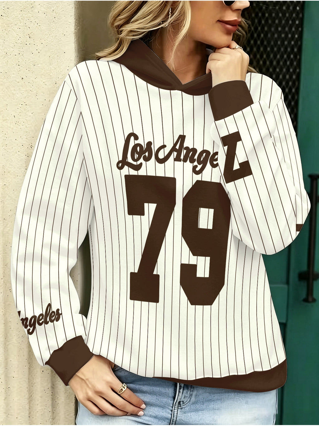 [Printed Design – Not Textured] Women's Comfortable Trendy Casual Fashion Hooded Sweatshirt, Soft Casual Long-Sleeve Top, Suitable for Autumn and Winter Seasons - Mixed Color 2