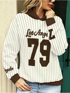 [Printed Design – Not Textured] Women's Comfortable Trendy Casual Fashion Hooded Sweatshirt, Soft Casual Long-Sleeve Top, Suitable for Autumn and Winter Seasons - Mixed Color 2