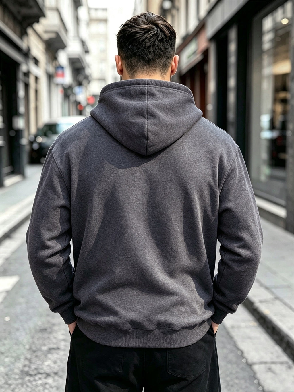 3pcs Men'S Solid Color Hooded Sweatshirt Set, Regular Fit, Drawstring Pullover Top, Fleece Lined, Warm And Comfortable, Elastic Soft, Casual Daily Home Wear, Suitable for Fall Winter Fashion Men'S Outfit - Light Gray + Dark Gray + Brown