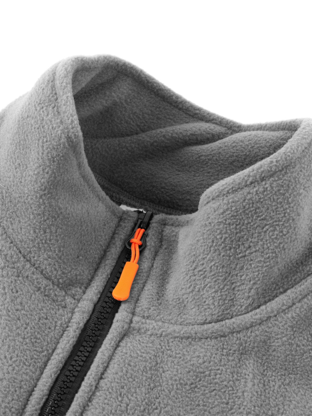 Men'S Autumn Winter Trendy Fleece Jacket, All-Match Style with Multiple Pockets, Casual Commute Top, New Men'S Techwear Stand-Collar Jacket with Full Zipper, Fashionable Print Top - Dark Gray