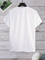 2pcs Men's Round Neck Pocket Short-Sleeve T-Shirt, Suitable for Summer Outdoor Casual Wear, Versatile Casual Knit Top, Men's Casual Pocket Design Sport T-Shirt - White