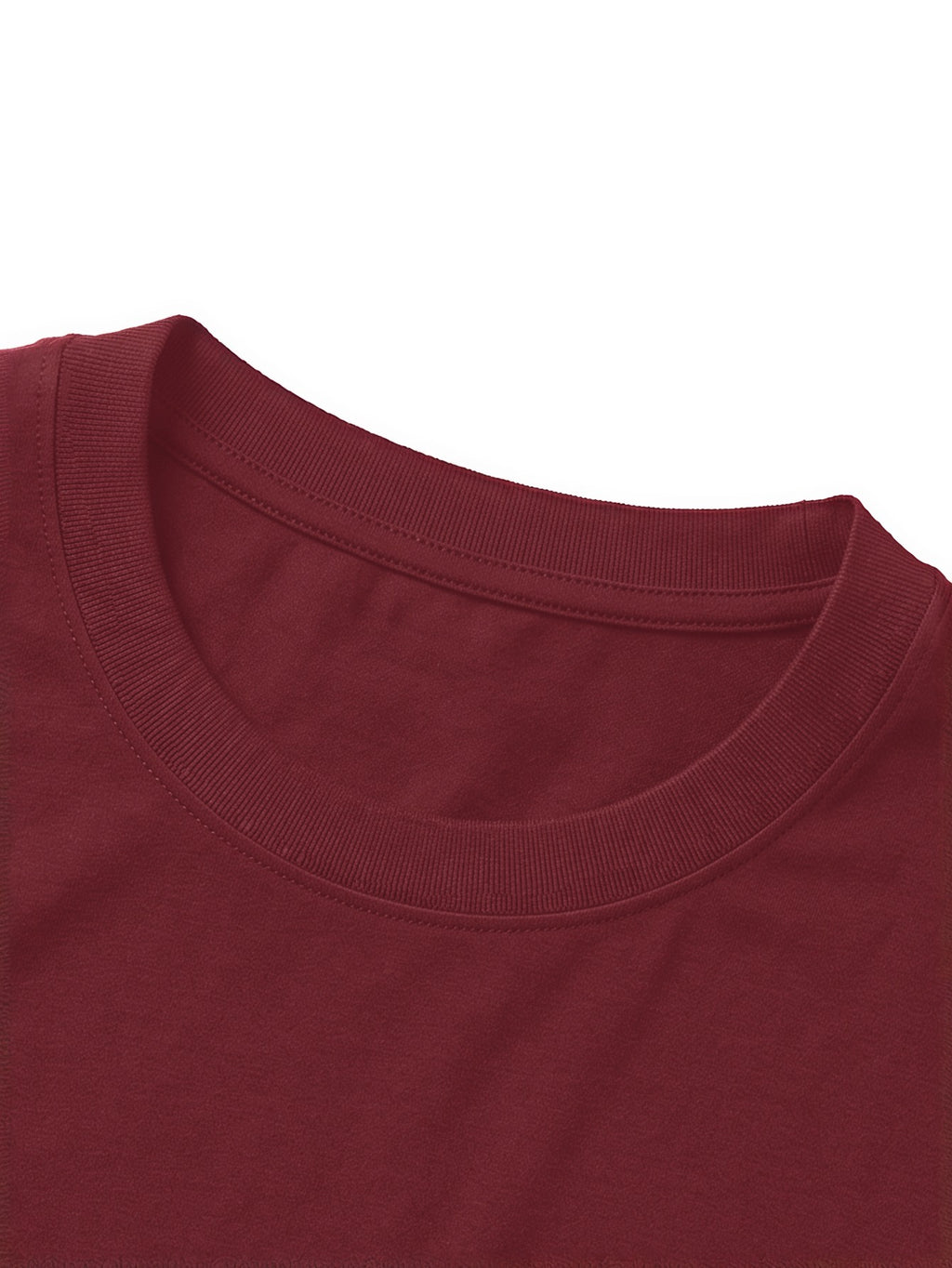 100% Cotton Men's T-Shirt, Spring/Autumn Long Sleeve, Standard Fit, Daily Casual Versatile Top, Fashionable, Elegant, , and Fun Print - Burgundy