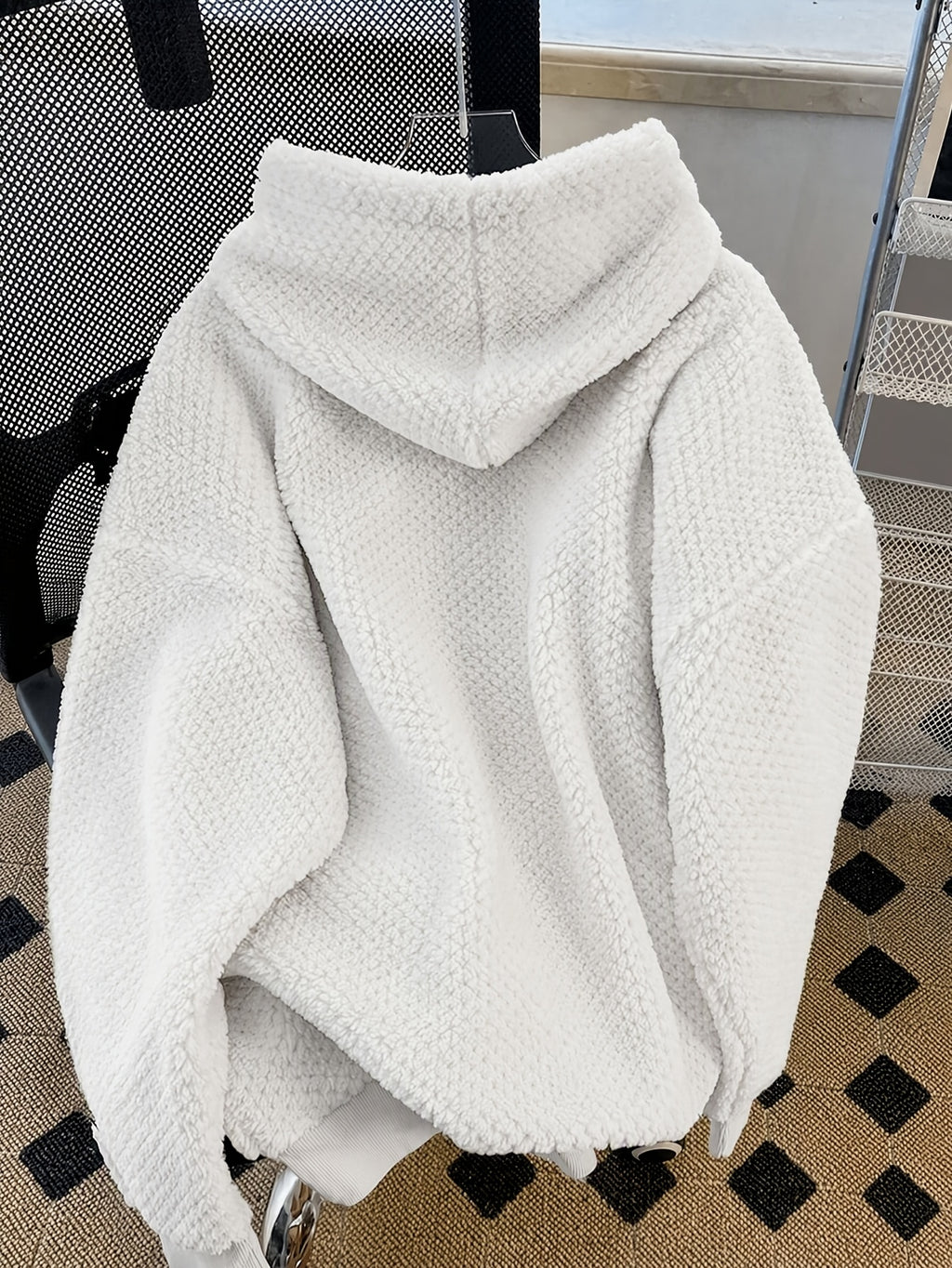 Autumn and Winter New Fleece Hoodie - White