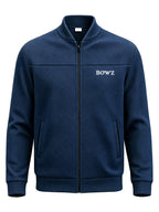 Men's New Spring/Autumn Baseball Collar Jacket, Fashionable Business Casual Outerwear, Versatile Long-Sleeve Jacket, Suitable for Office Workers and White-Collar Men for Casual Outings and Daily Commutes, Comfortable and Stylish Solid Color Jacket - Navy Color