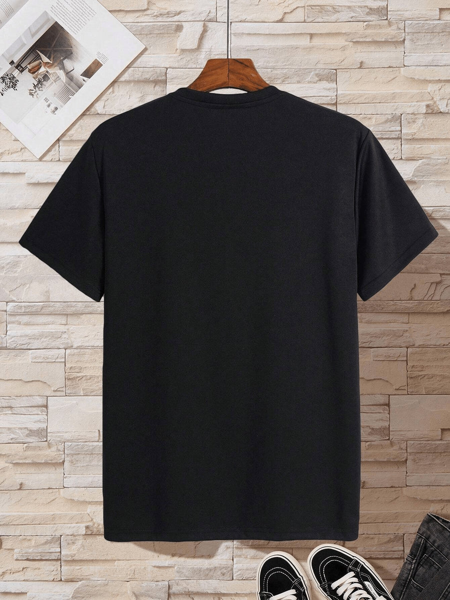 Men's V-Neck T-Shirt | Suitable for Daily Wear, Parties, and Vacations - Black