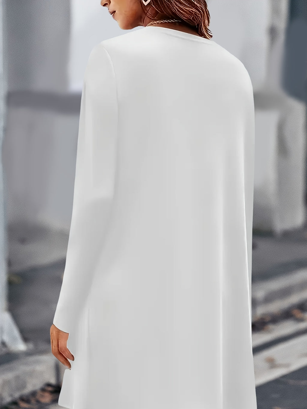 Cardigan Mid-Length Spring Summer Autumn Top Women'S Casual Versatile Elegant Party Holiday Festive Jacket - White 1