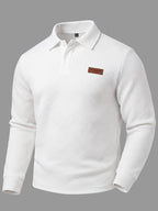 Pring/Autumn New Men's POIO Shirt Fashionable And Atmospheric Casual Knit Jacquard T-Shirt Men's Clothing - White