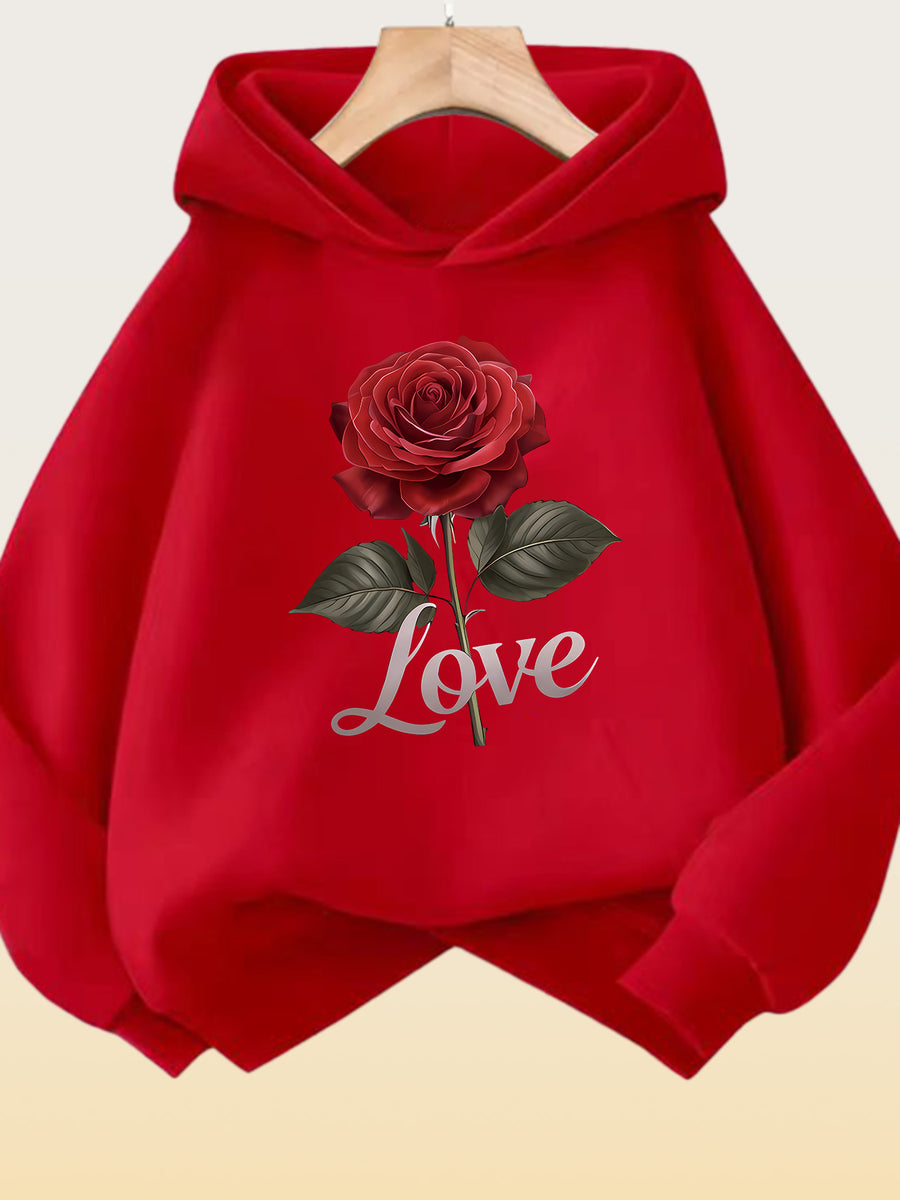 RUEPEI A Women'S Comfortable Thickened Fleece Hoodie, Machine Washable - Suitable for And Casual Wear, Ideal for Hoodies - Red