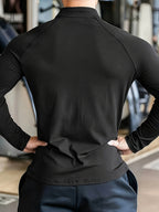 Men's Sportswear and Functional Jackets, Men's Outerwear, Quick-drying Fabric, Suitable for Gym Training, Long-distance Running, Cycling, and Casual Office Wear, Versatile for Leisure and Sports, Men's Fitness Apparel - Black