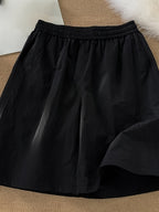 2026 Summer New American Minimalist Casual S Shorts, Outdoor Quick-Dry Knee-Length Pants, Lightweight Breathable Loose Comfortable Beach Shorts - Black