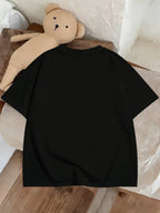 Authorized Women'S Hot Product Summer Pure Short Sleeve Top, Mickey Classic Portrait Red Gloves Cartoon Character Print Individual Fashion Short Sleeve Round Neck Pure T-Shirt, Round Neck Casual Comfortable Fashion Versatile - Black