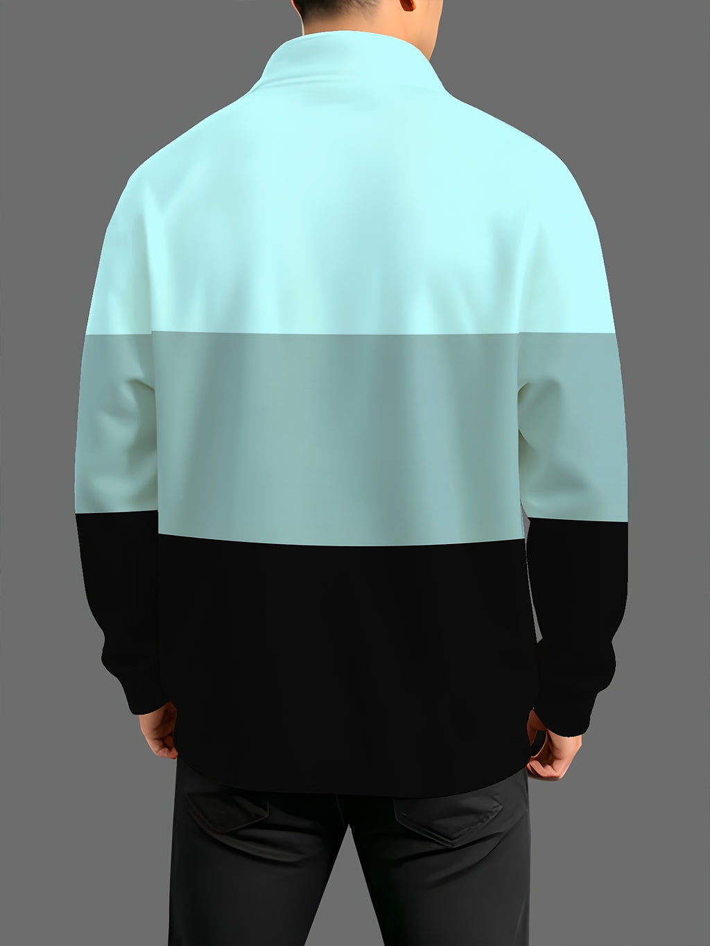 Men's Fashion Half-Zip Sweatshirt, Casual Novelty Men's Sweatshirt, Essential Choice for Home and Leisure - Mixed Color 4