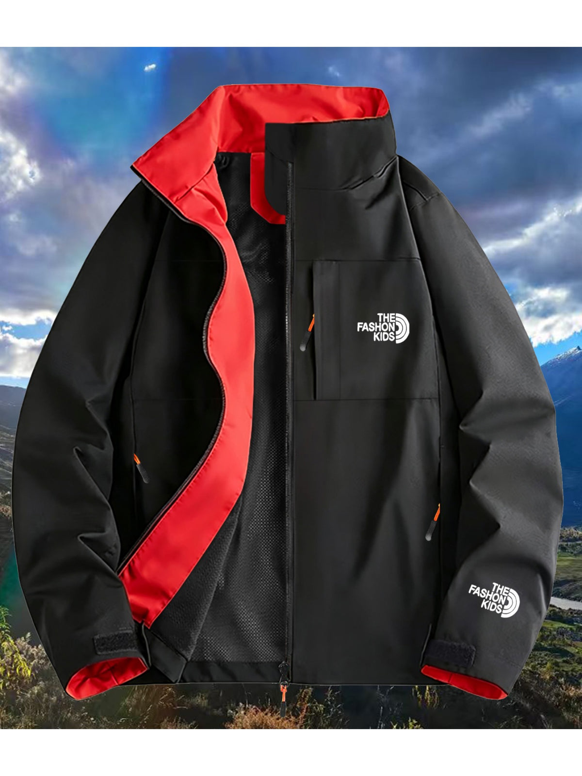 2026 New Men'S Sports Jacket, Outdoor Climbing High Quality Comfortable Ski Wear, Novel Pocket Spell Color More Practical Design, Fashion Elements Design, Suitable for Spring And Autumn Wear, Commuter Necessary Sports Coat - Black