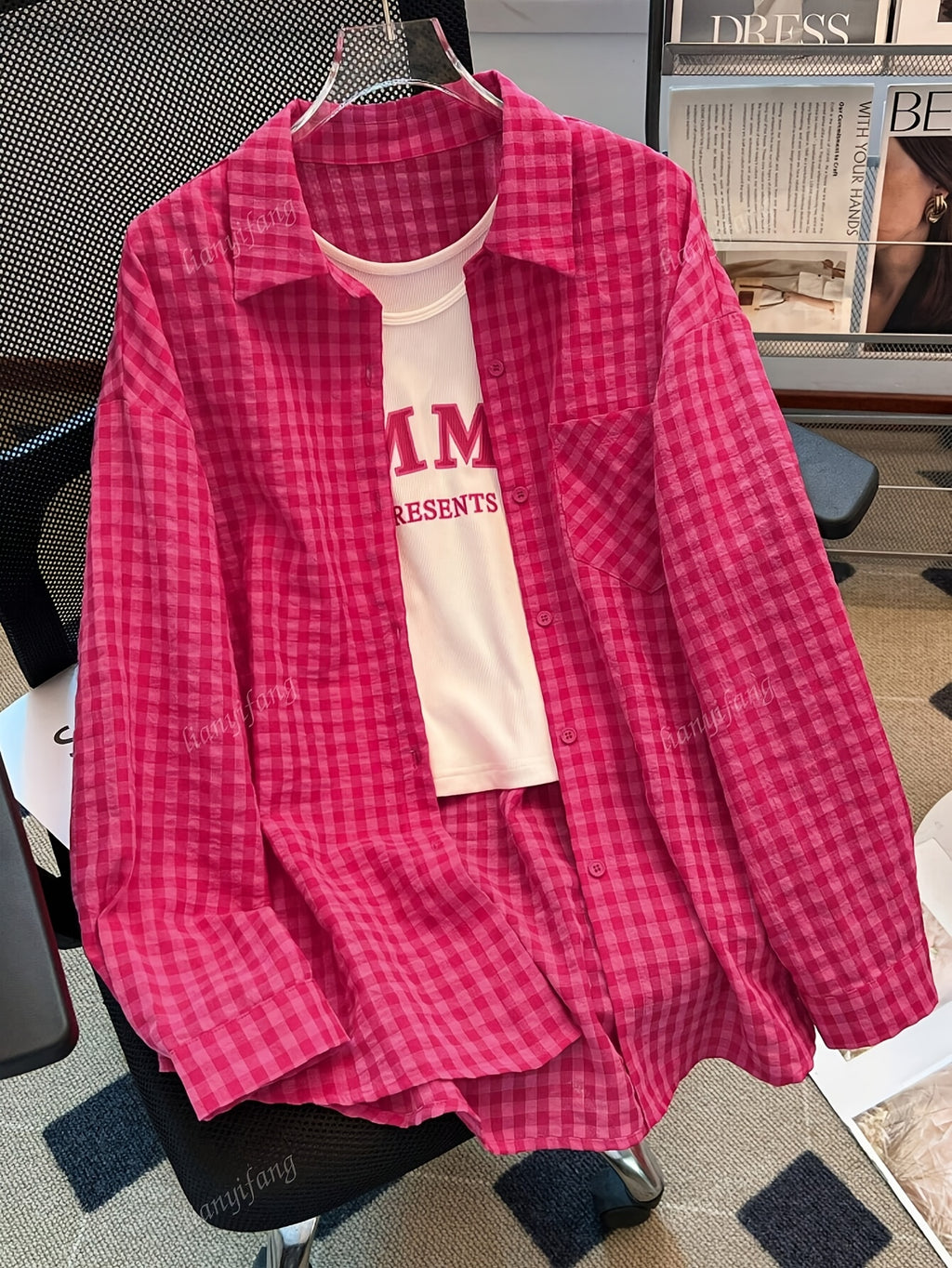 Elegant All-Season Women's Loose Collar Sweater with Single Pocket, Multi-Color, Commuter Casual Wear - Red