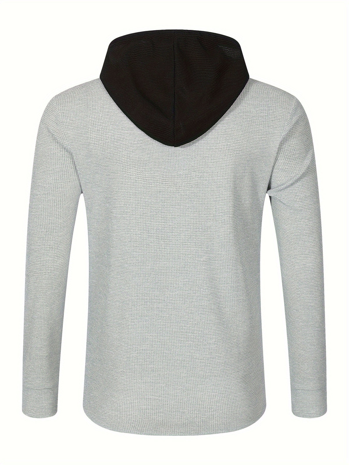 Men's Casual Hooded Jacket - Soft, Breathable Polyester with Button-Up Design & Pockets | Perfect for Spring, Fall & Outdoor Activities, Long Sleeve, Fashion, Daily, Leisure Style, Conventional Version - Grey