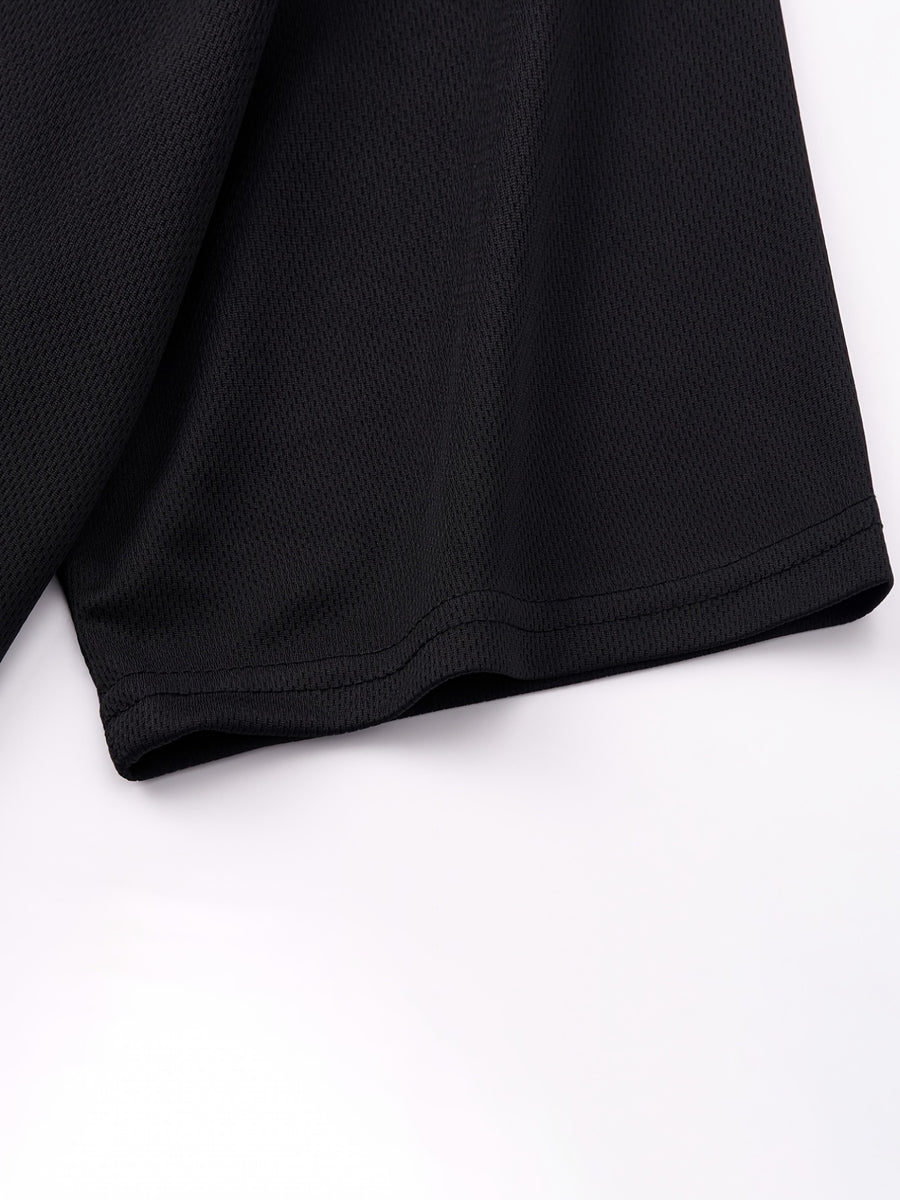 Men'S American Retro Letter Print New Arrival Comfortable Fashion Casual T-Shirt, Easy Care, Business Casual Style, Breathable, Comfortable, Ideal Top for Outdoor Sports - Black