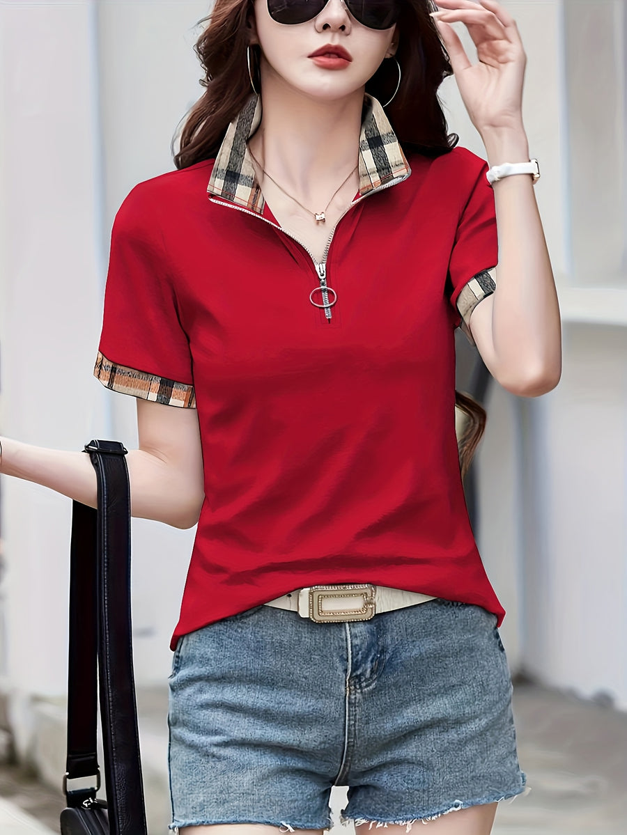 Women'S Fashion Casual Top - Red
