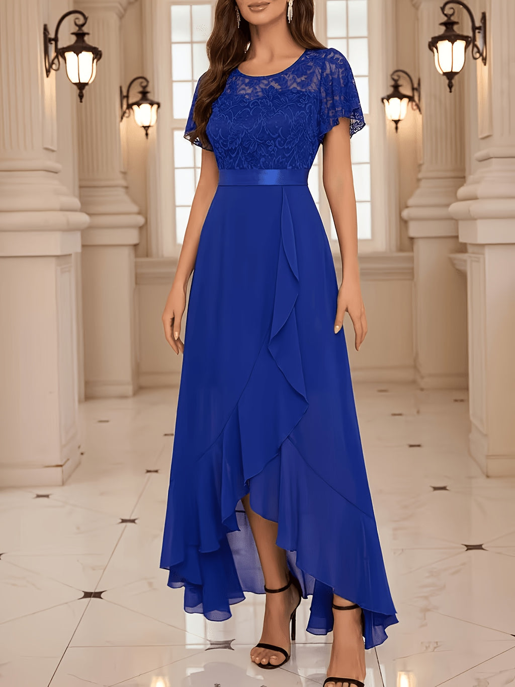 Evening Gowns for Women, Hostess Performance Dresses, Bridesmaid Dresses, Prom Evening Gowns - Blue