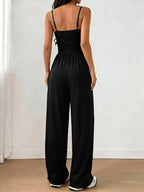 Spring And Summer Women'S Fashion Suspender Waist Jumpsuit, Soft And Skin-Friendly Fabric Is Suitable For, And Other And Daily Wear - Black