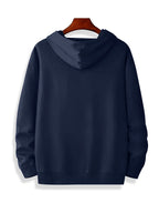 Versatile Hoodie for Weightlifting Enthusiasts, Casual and Comfortable Long-Sleeve Pullover, Suitable for Spring, Autumn, and Winter - Navy Color