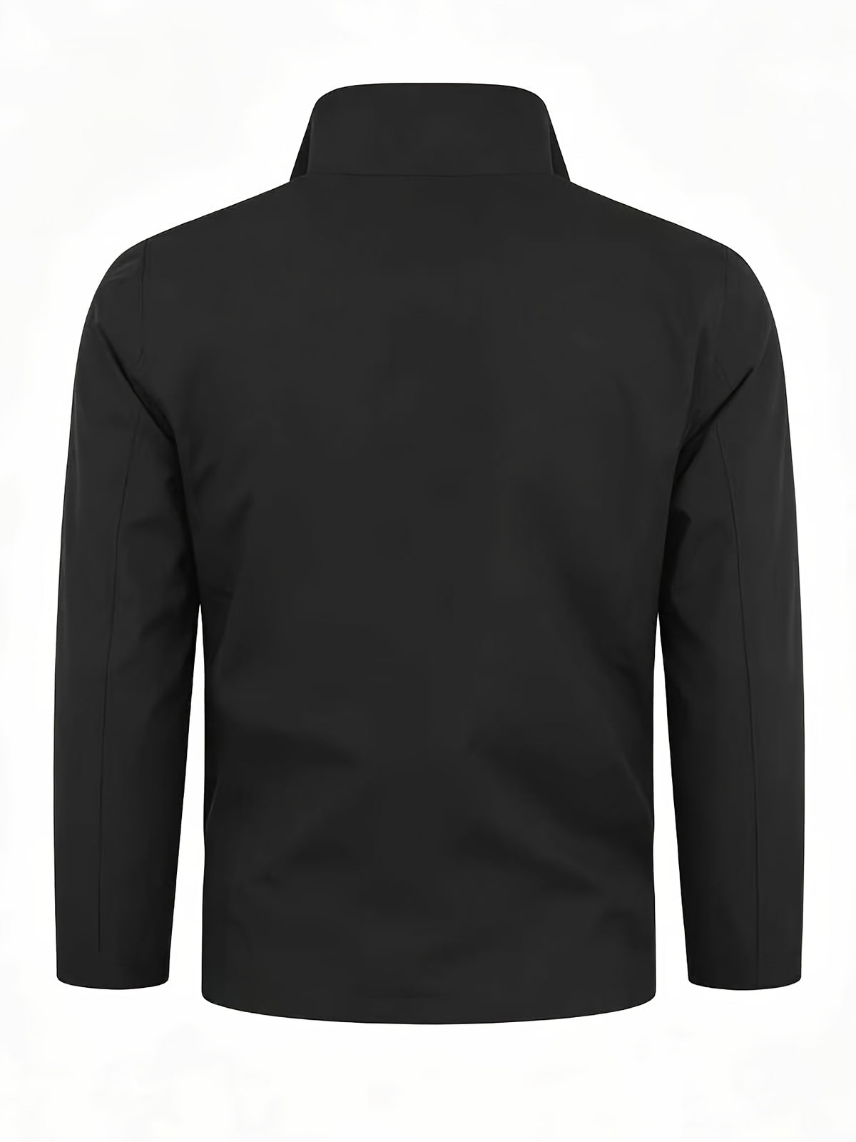 NEW-YORK199X Patterned Contrast Lining Full-Zip Stand Collar Windproof Jacket, Unisex Spring/Autumn White Multi-Pocket Outdoor Windbreaker - Black