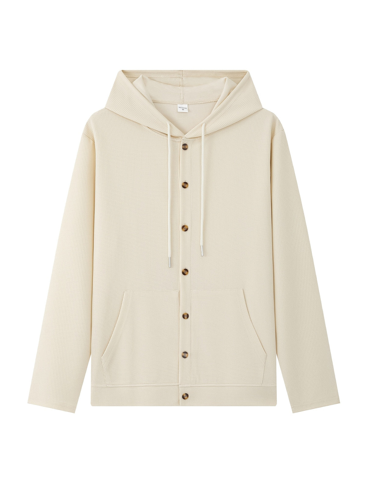 New Fall Winter Men'S Cardigan Hoodie - Button-Front Sporty Casual Sweatshirt, Soft And Comfortable, Versatile Streetwear Gentleman Top Winter Clothes for Men - Khaki